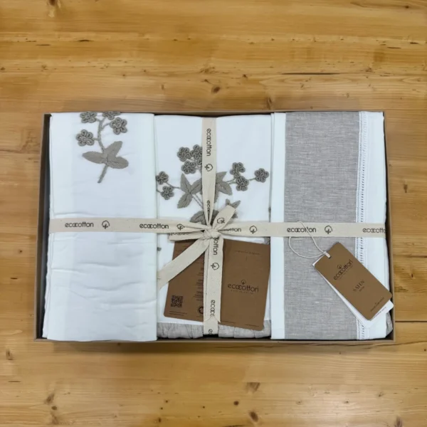 سرویس ملحفه Ayliz دونفره کینگ سایز برند ecocotton - Image 8