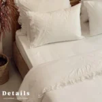 طراحی زیبای سرویس ملحفه دونفره اکوکتان مدل السا