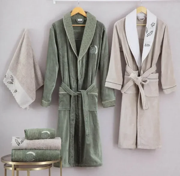 ست حوله ۱۰ تکه دونفره برند ecocotton مدل Derin