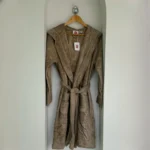 حوله پالتویی کلاه دار بامبو نسکافه ای