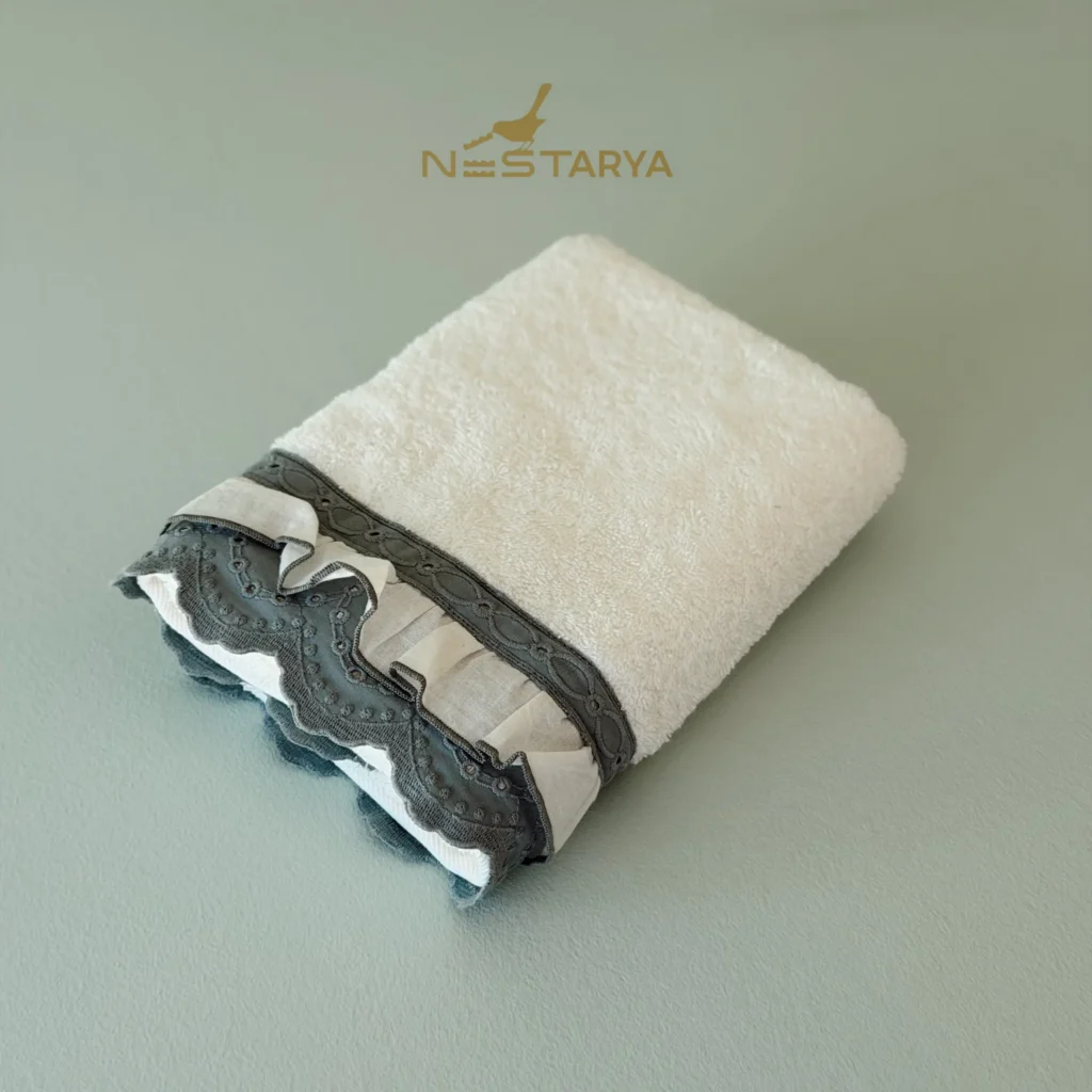 حوله دستی آلسا سبز تیره برند اکوکتان