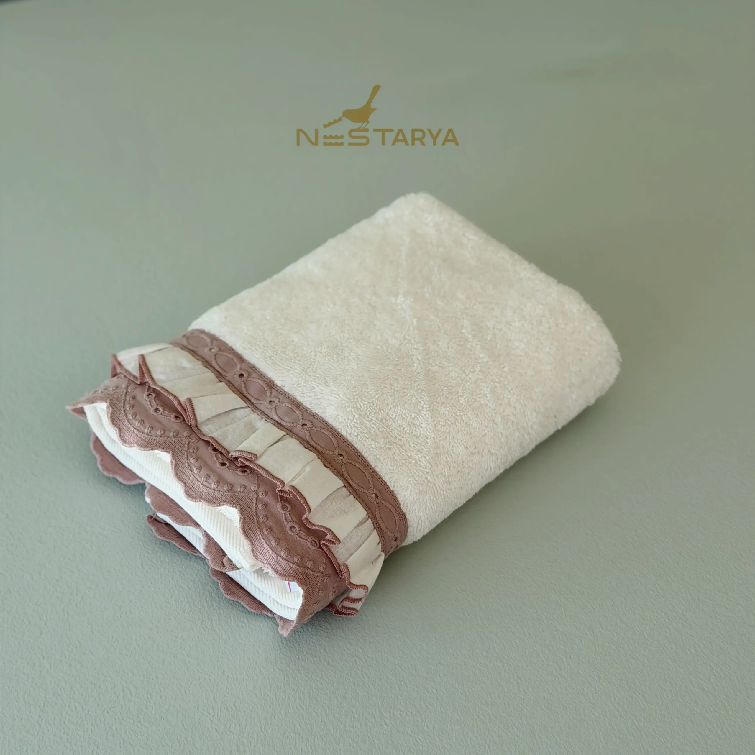 SFRF8309 حوله دستی آلسا صورتی برند اکوکتان