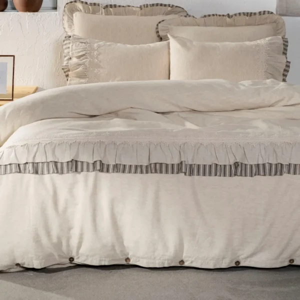 سرویس ملحفه Dalya دونفره کینگ سایز برند ecocotton