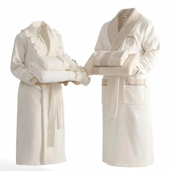ست حوله ۱۰ تکه دونفره برند ecocotton مدل Leyna