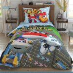 چیدمان تخت با ست روتختی تک نفره دیزنی تاچ مدل هاریکا کاناتلار ران اوی