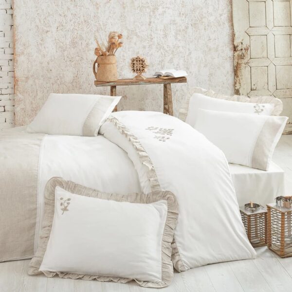 سرویس ملحفه Ayliz دونفره کینگ سایز برند ecocotton