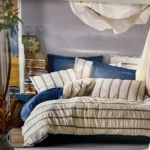 چیدمان تخت با ست روتختی دونفره برند شاهسر مدل اودیوا