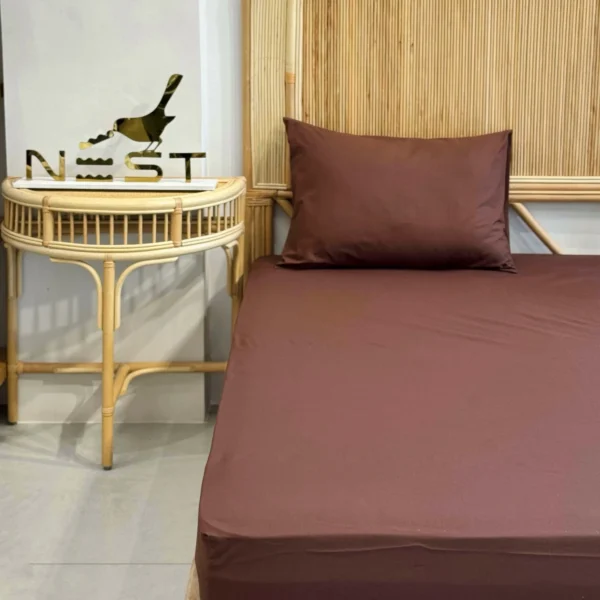 نیم ست ملحفه کشدار 90 با روبالشی برند Nest