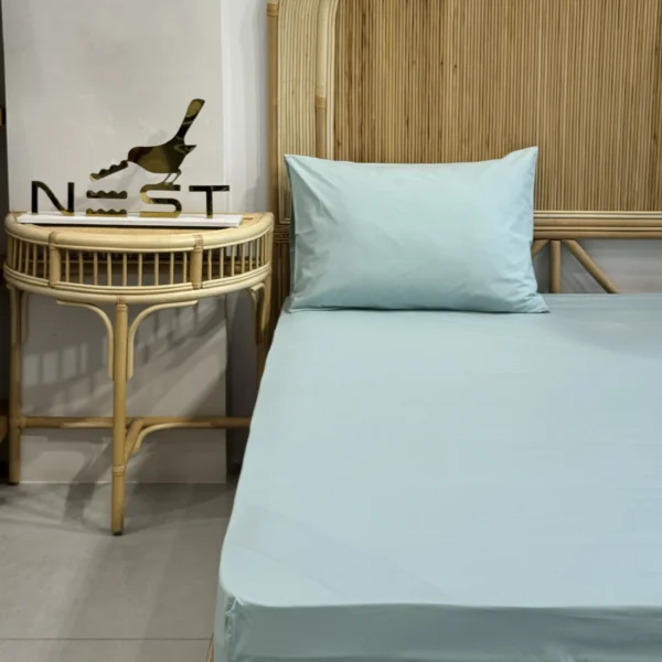 نیم ست ملحفه کشدار 90 با روبالشی برند Nest