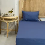 نیم ست ملحفه نست آبی تیره