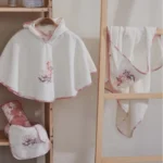 حوله 4 تکه نوزادی اکوکتان مدل رزا