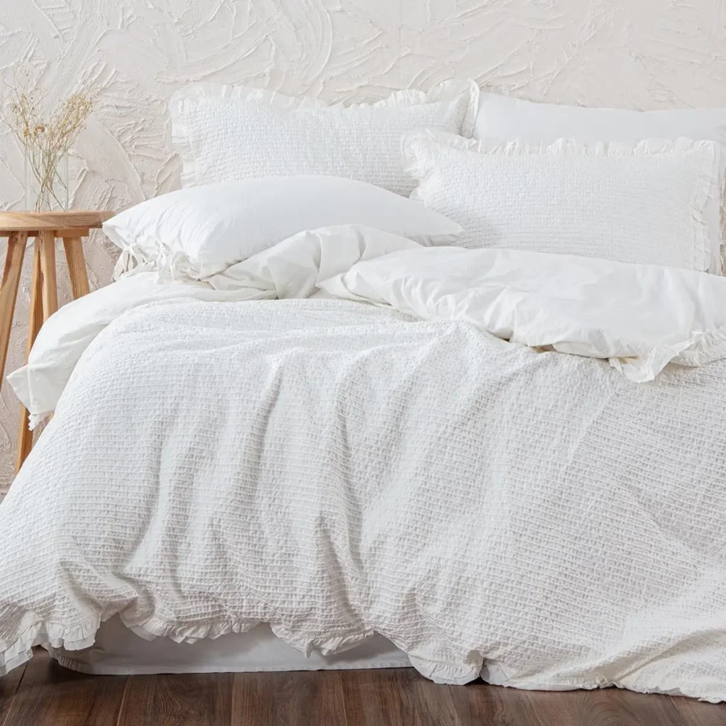 سرویس ملحفه کینگ سایز برند اکوکتان مدل آیدا کرم