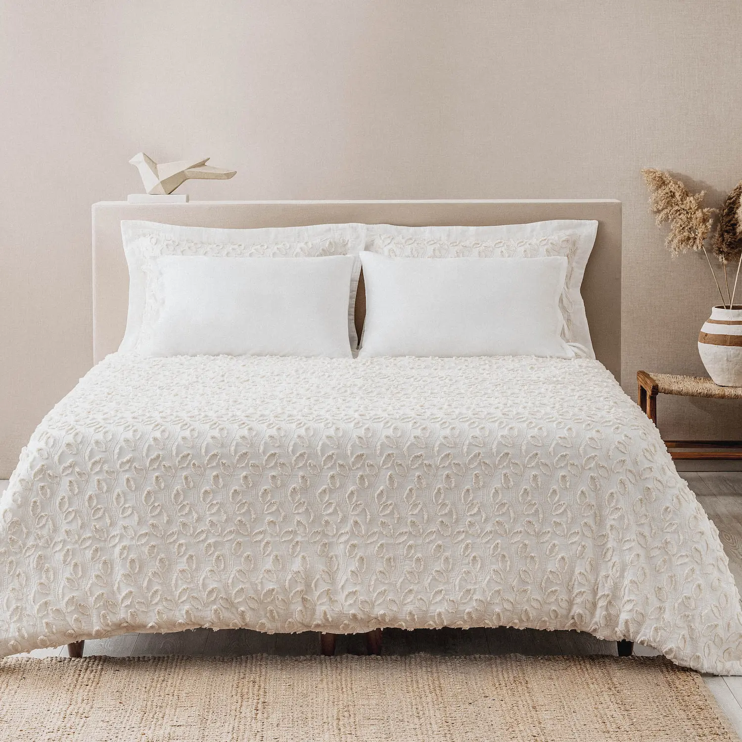 Anka Nevresim Takımı_Krem_1 سرویس ملحفه آنکا برند اکوکتان