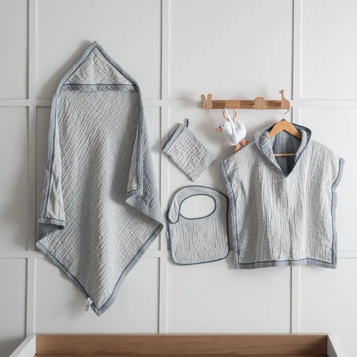 ست حوله 4 تکه ملیندا آبی