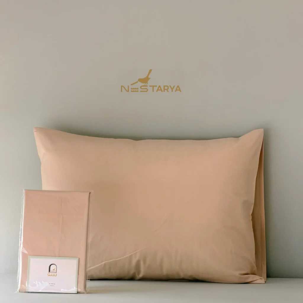 روبالشی ساده بژ برند نست