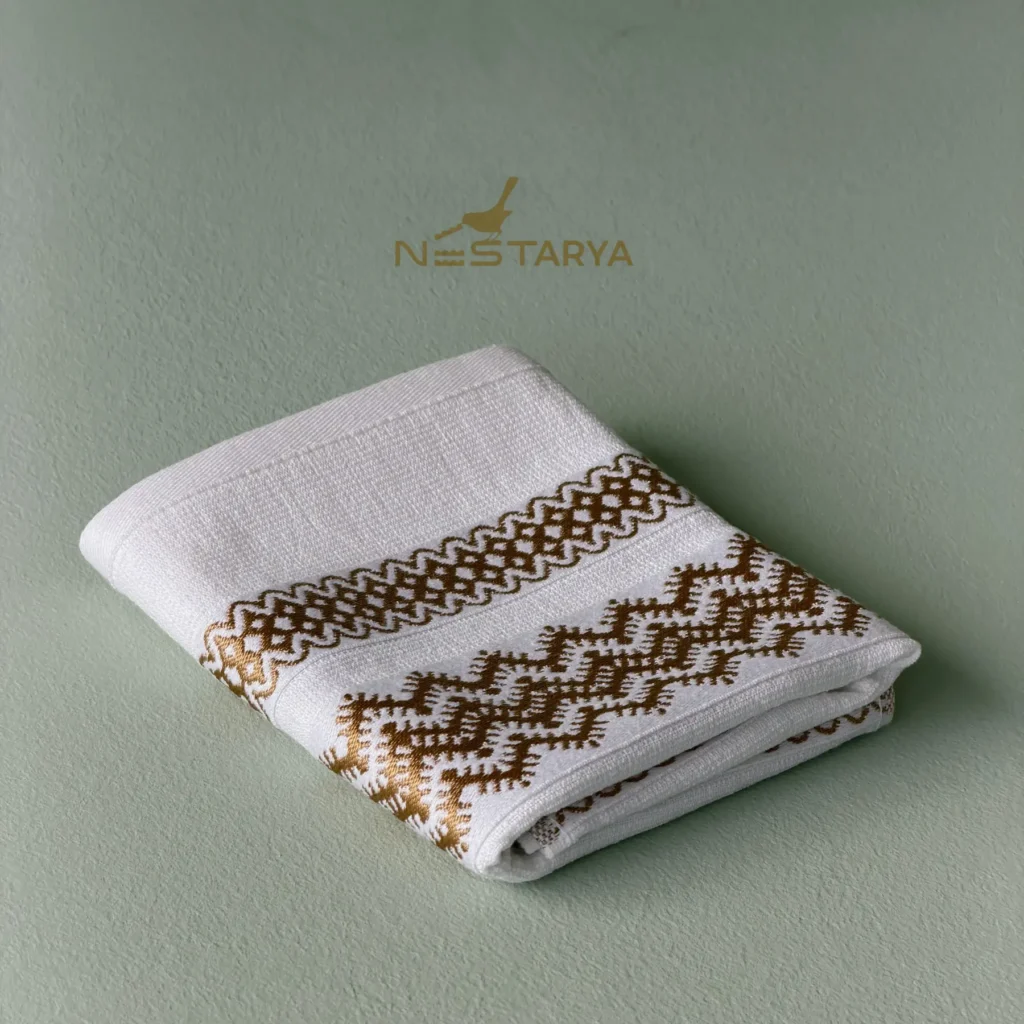 دستمال آشپزخانه افسته طلایی برند شاهسر