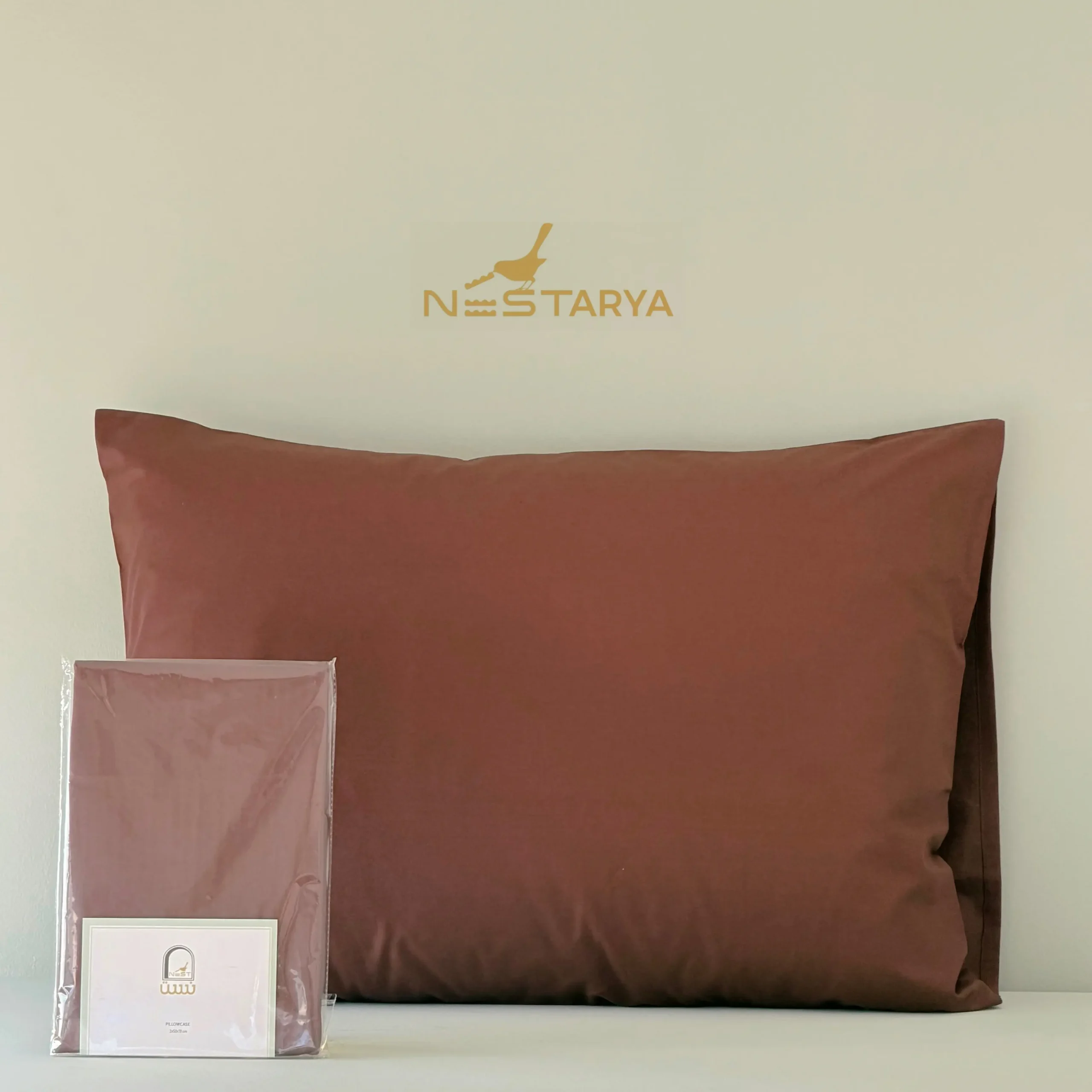 LCNM0231 روبالشی ساده قهوه ای برند نست