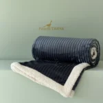 پتو تدی تکنفره طوسی تیره