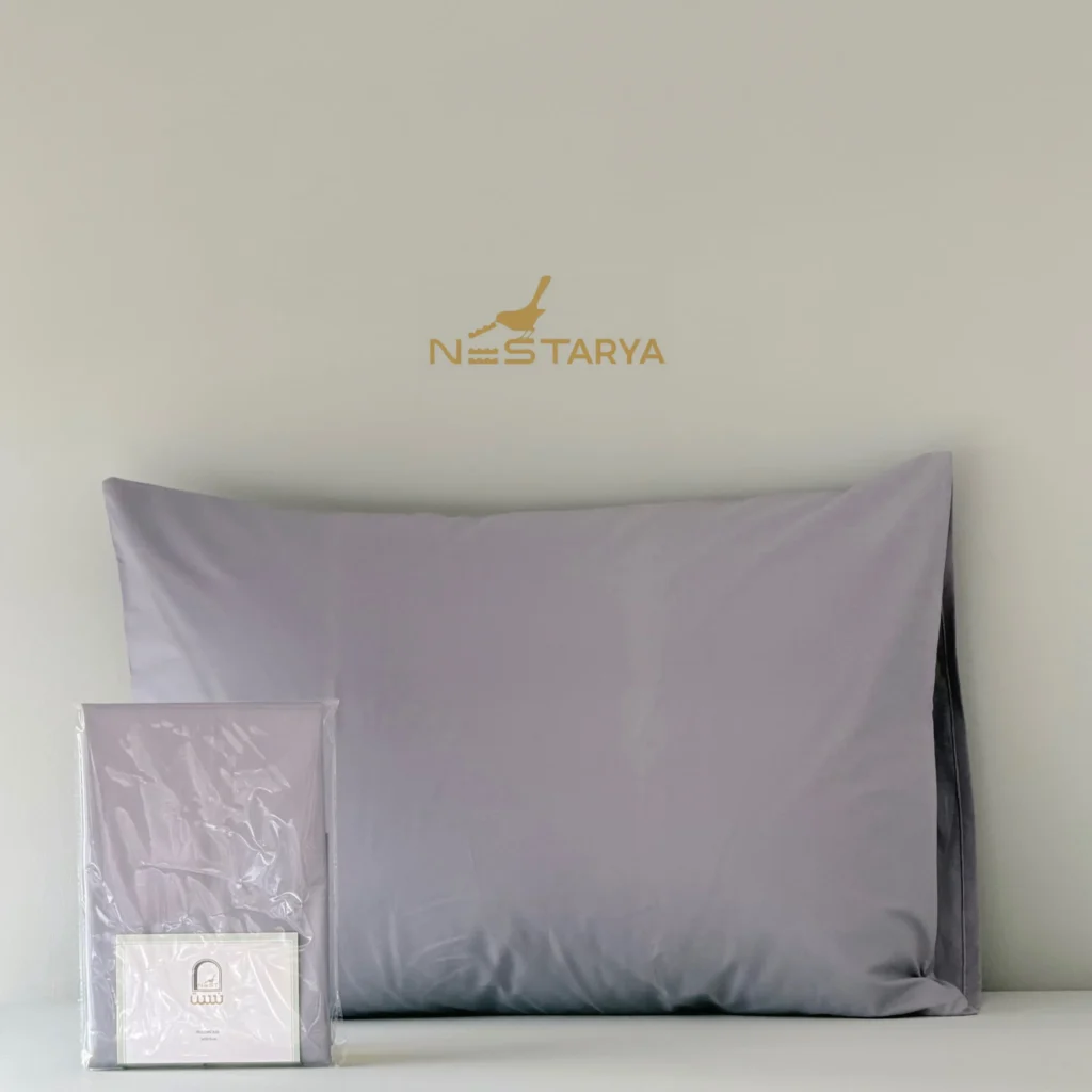 روبالشی ساده طوسی روشن برند نست