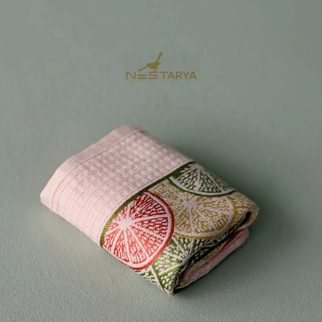 دستمال آشپزخانه اورنج صورتی برند شاهسر