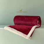 پتو تدی تکنفره زرشکی